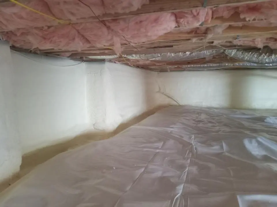 Crawl space encapsulation with closed-cell spray foam for Metal Roof Coating in Ridgeland